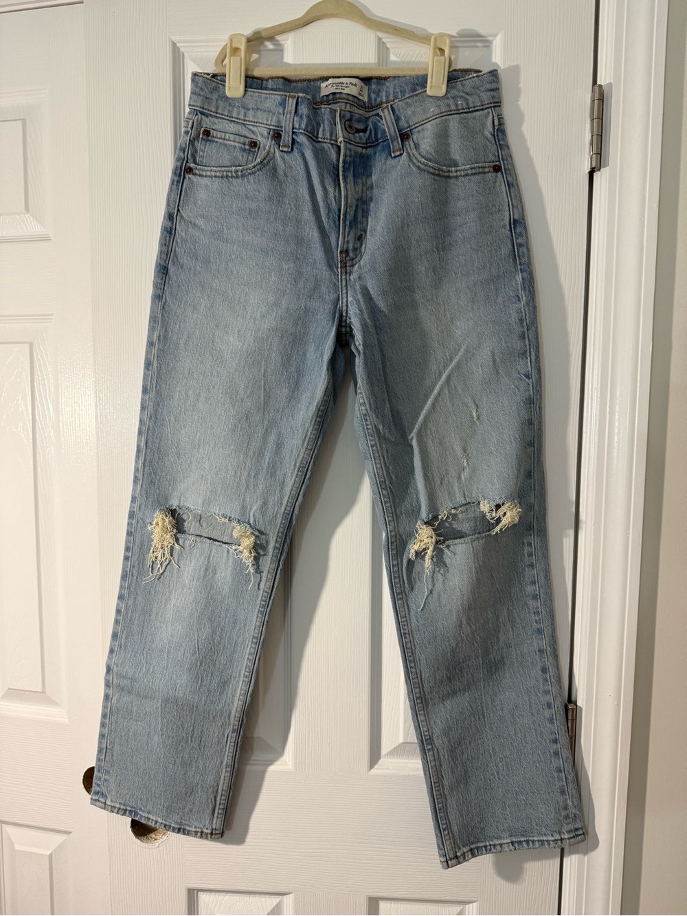 Abercrombie & Fitch Light Blue Distressed Jeans